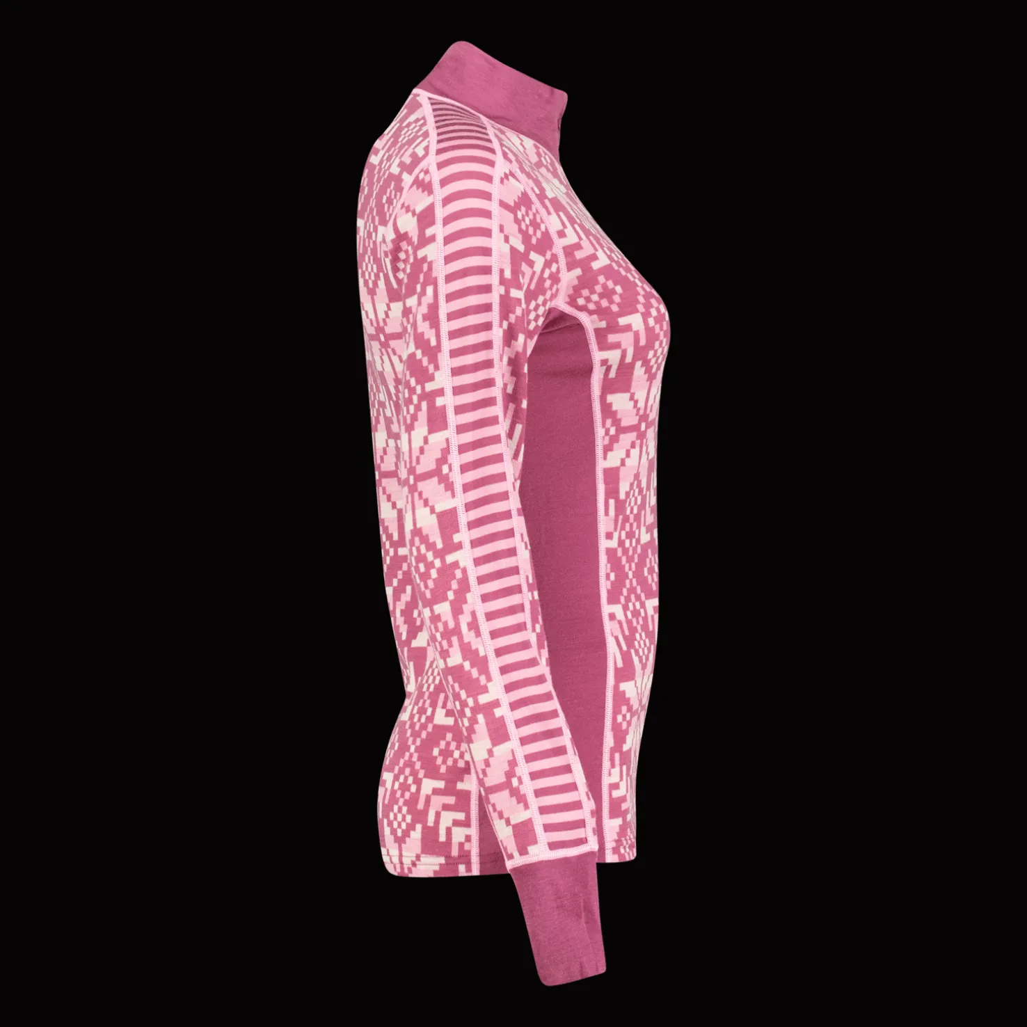 Else Half Zip, naisten villapaita - Villakerrastot yläosat naiset - Else Half Zip, naisten villapaita