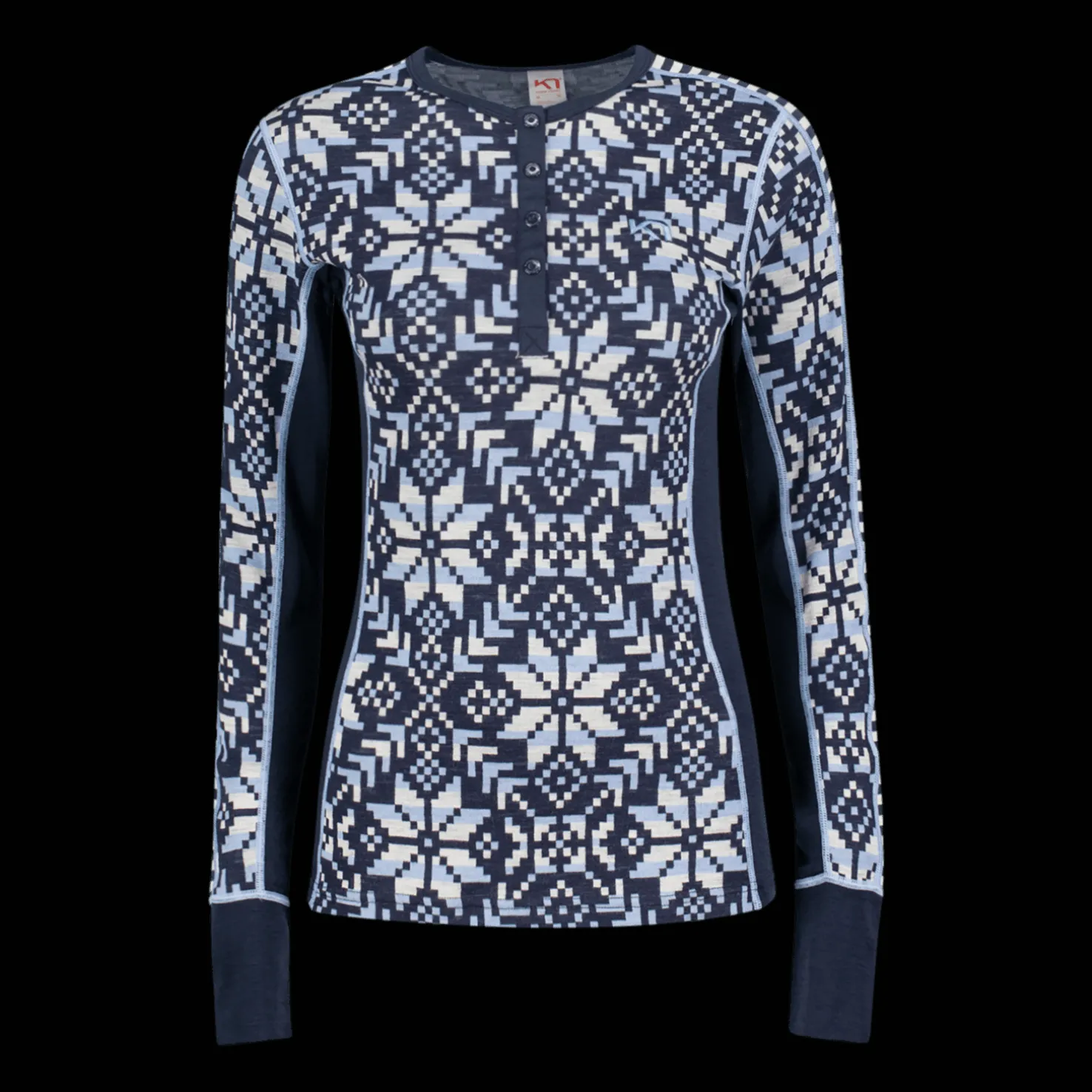 Else Long Sleeve, naisten villapaita - Villakerrastot yläosat naiset - Else Long Sleeve, naisten villapaita