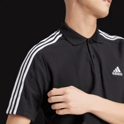 Essentials Piqué Emroidered Small Logo 3-Stripes, miesten pikeepaita - T-Paidat Ja Pikeepaidat - Essentials Piqué Emroidered Small Logo 3-Stripes, miesten pikeepaita