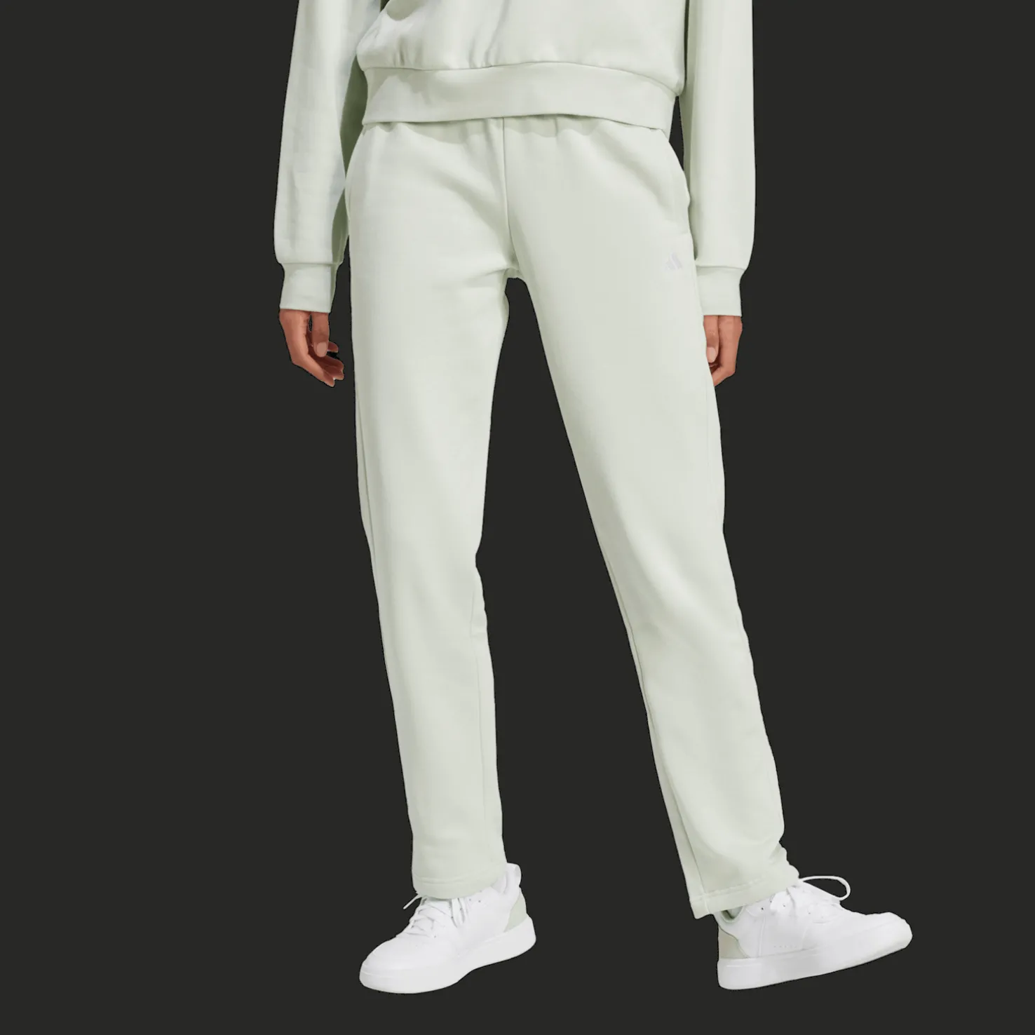 Essentials Small Logo Feel Cozy Open Hem Joggers, naisten collegehousut - Vapaa-Ajan Housut - Essentials Small Logo Feel Cozy Open Hem Joggers, naisten collegehousut