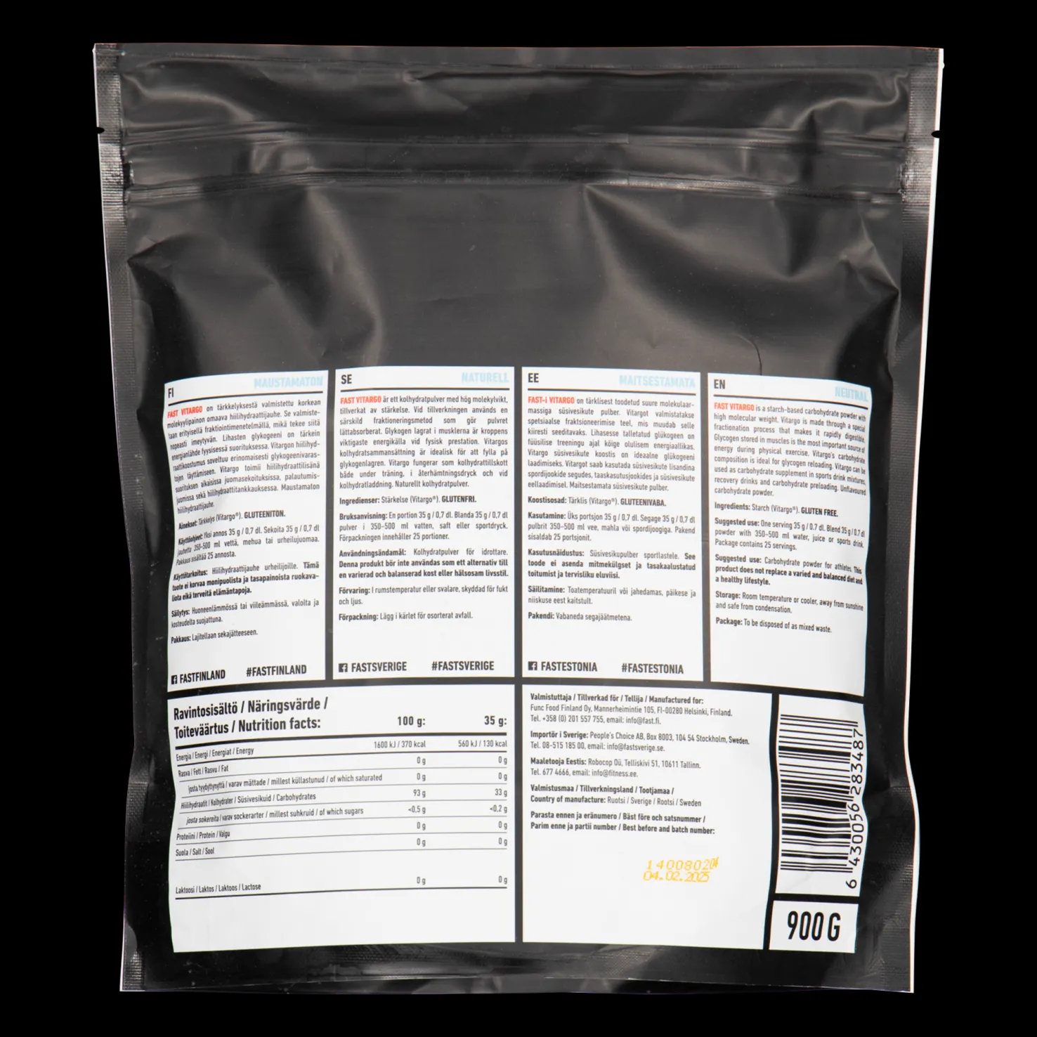 Fast Vitargo - Energiapatukat - Fast Vitargo