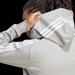 French Terry 3-Stripes Full-Zip Hoodie, miesten huppari - Hupparit - French Terry 3-Stripes Full-Zip Hoodie, miesten huppari