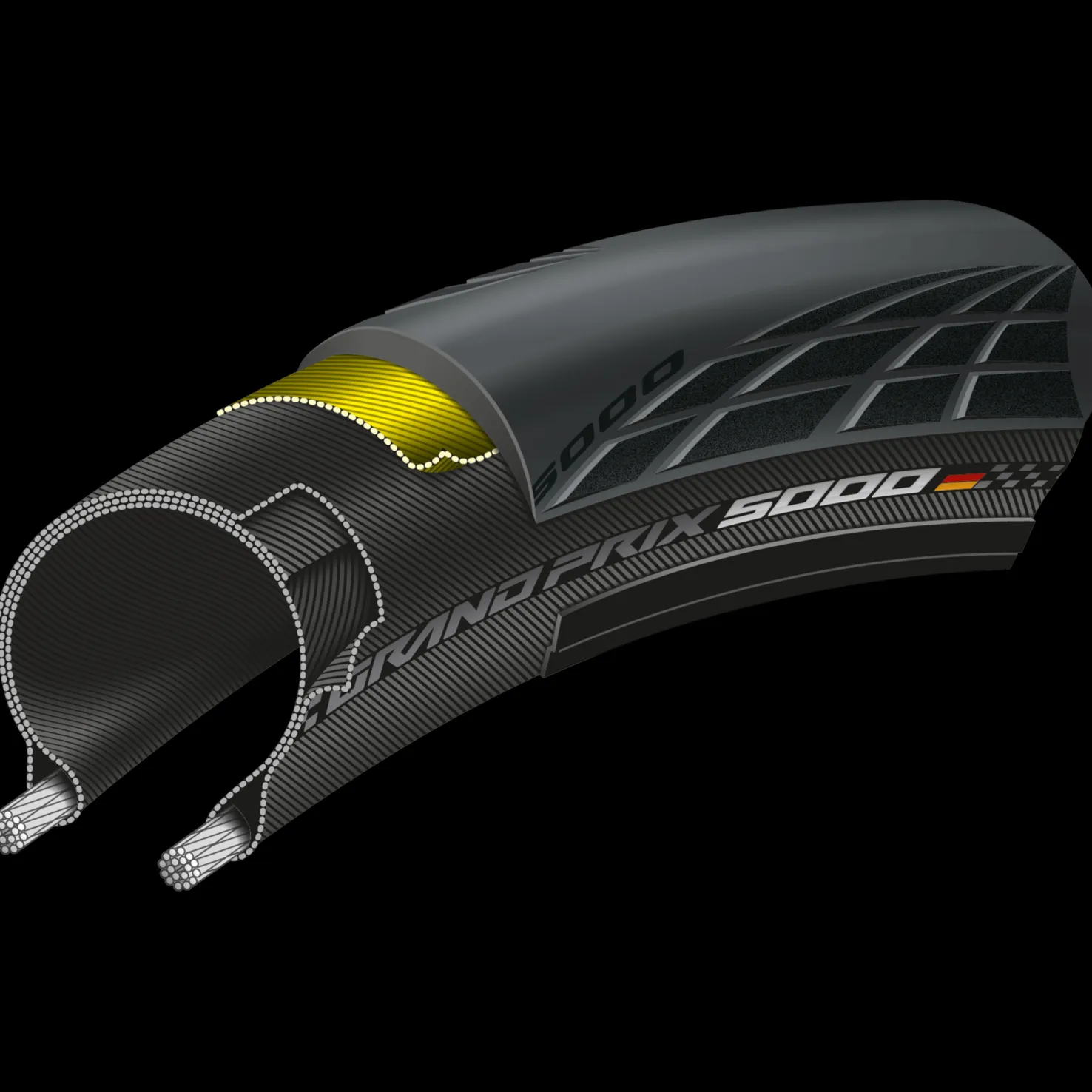 Grand Prix 5000 700 x 23C, maantierengas - Polkupyörän Kesärenkaat - Grand Prix 5000 700 x 23C, maantierengas