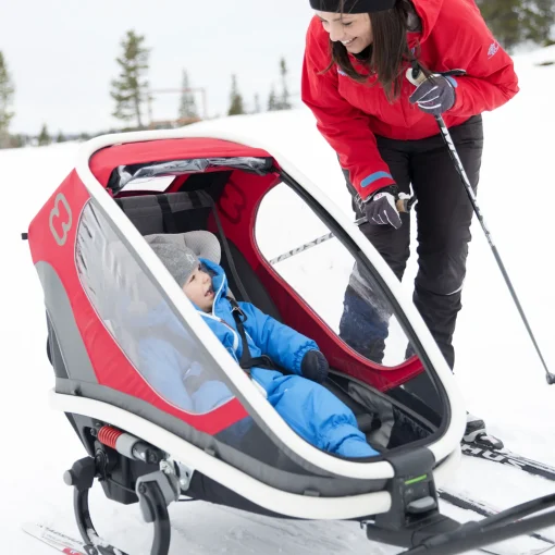 Hamax Skiing kit Outback 24/25, hiihtoahkio Outback-pyöräperävaunuun - Lastenkuljetuskärryt Ja Tarvikkeet - Hamax Skiing kit Outback 24/25, hiihtoahkio Outback-pyöräperävaunuun