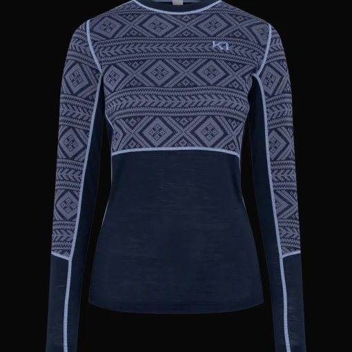 Ida Long Sleeve, naisten villapaita - Villakerrastot yläosat naiset - Ida Long Sleeve, naisten villapaita