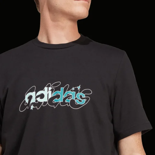 Illustrated Linear Graphic T-Shirt, miesten t-paita - Vapaa-Ajan T-Paidat - Illustrated Linear Graphic T-Shirt, miesten t-paita