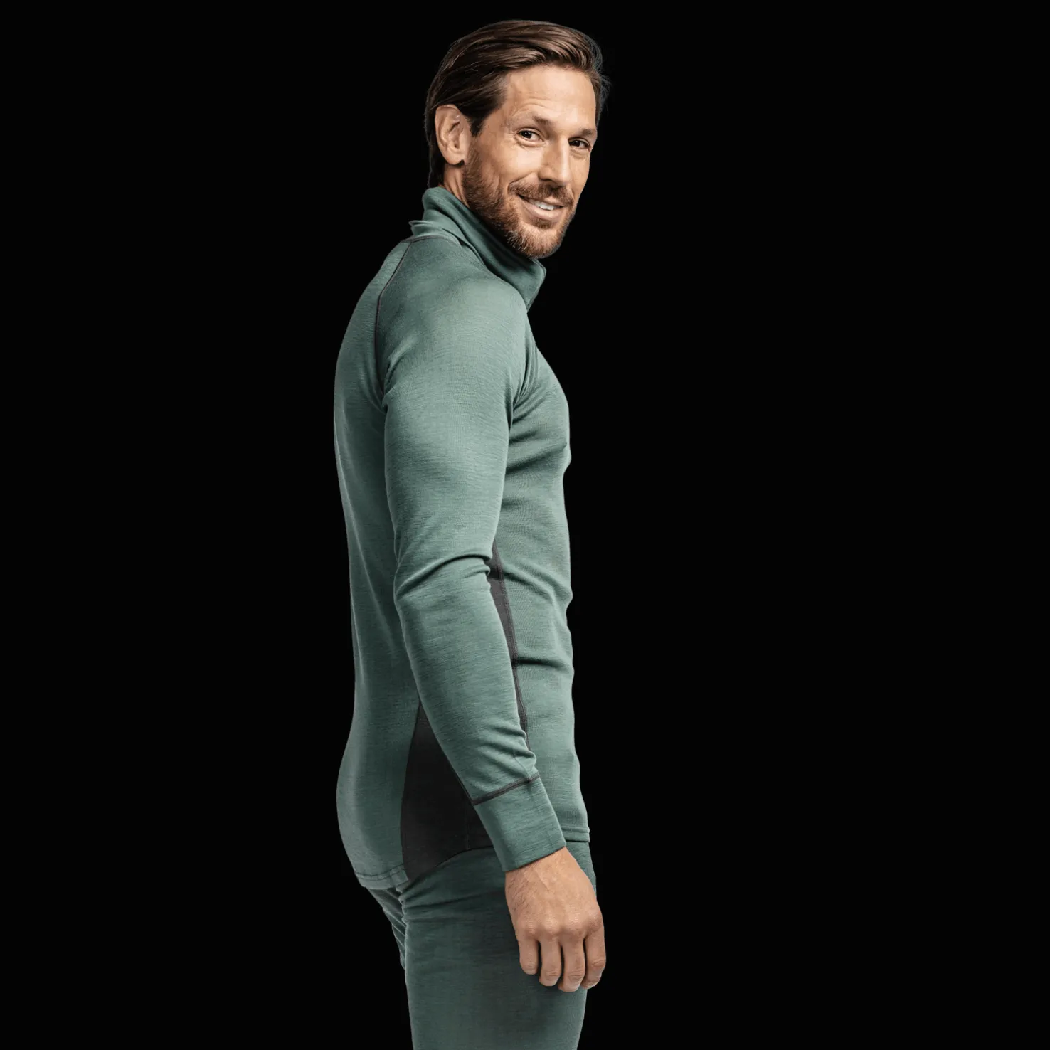 Laajias Merino Wool Polo Zip, miesten villapaita - Villakerrastot yläosat miehet - Laajias Merino Wool Polo Zip, miesten villapaita