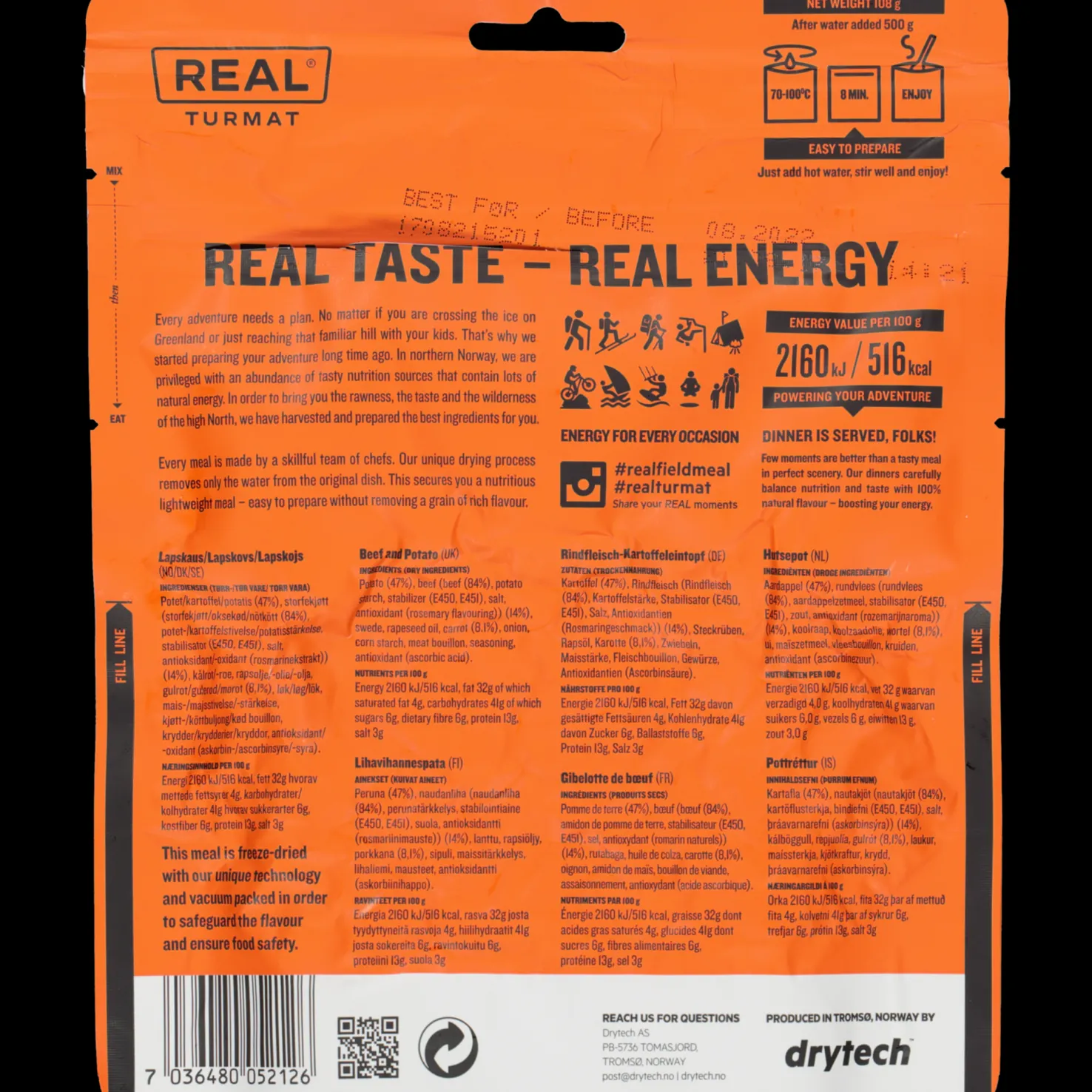 Lapskoussi, pakastekuivattu retkiateria - Retkiruoat Ja -Muonat - Lapskoussi, pakastekuivattu retkiateria