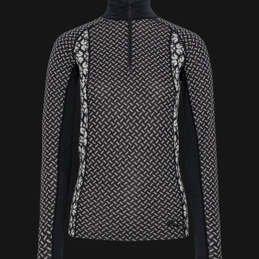 Lekker Half Zip, naisten villapaita - Villakerrastot yläosat naiset - Lekker Half Zip, naisten villapaita