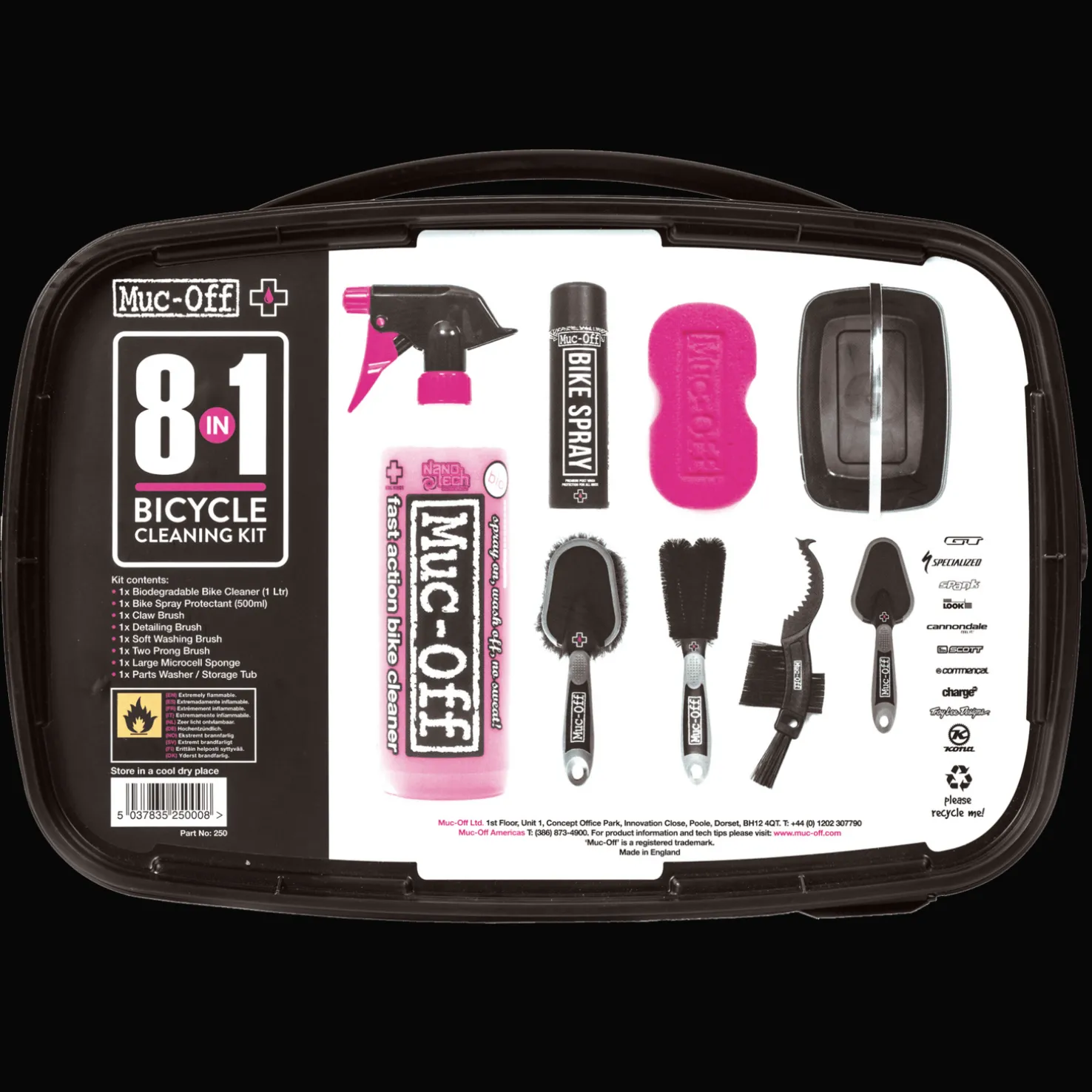 Muc-Off 8 in 1 bike cleaning kit - Polkupyörän Ketjuöljyt Ja -Rasvat - Muc-Off 8 in 1 bike cleaning kit