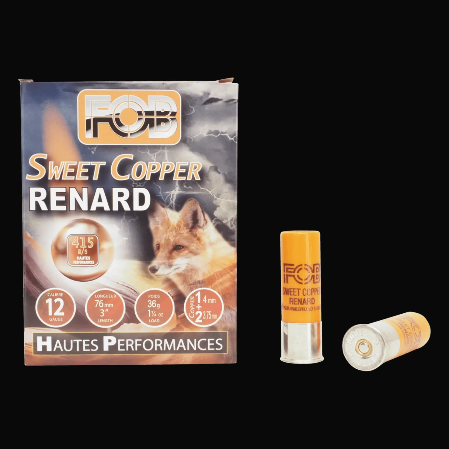 Nobel FOB Sweet Copper Renard 12/76 HP 36g US1+2 - Haulikon Patruunat - Nobel FOB Sweet Copper Renard 12/76 HP 36g US1+2