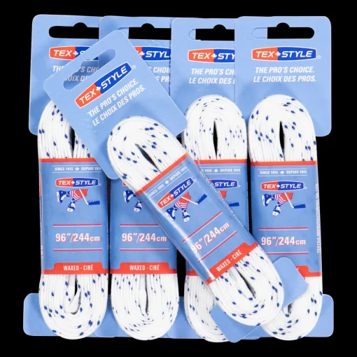 36pack Texstyle waxed Laces 244cm white-22/23, vahatut luistinnauhat - Vahanauhat - 36pack Texstyle waxed Laces 244cm white-22/23, vahatut luistinnauhat