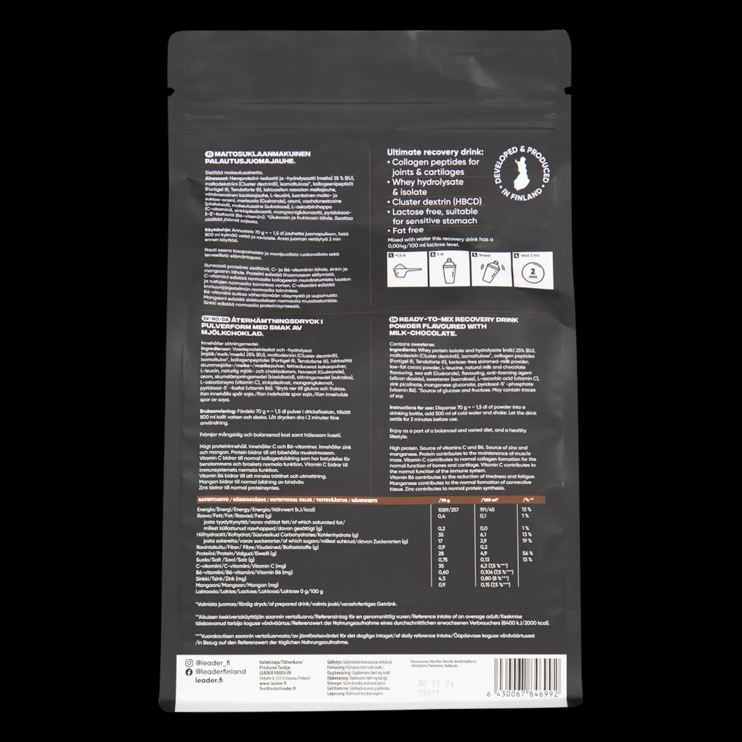 Perf Combat Reco 700g, palautusjuoma - Gainerit - Perf Combat Reco 700g, palautusjuoma