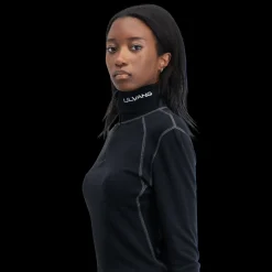 Thermo Turtle Neck W/zip, naisten villapaita - Villakerrastot yläosat naiset - Thermo Turtle Neck W/zip, naisten villapaita