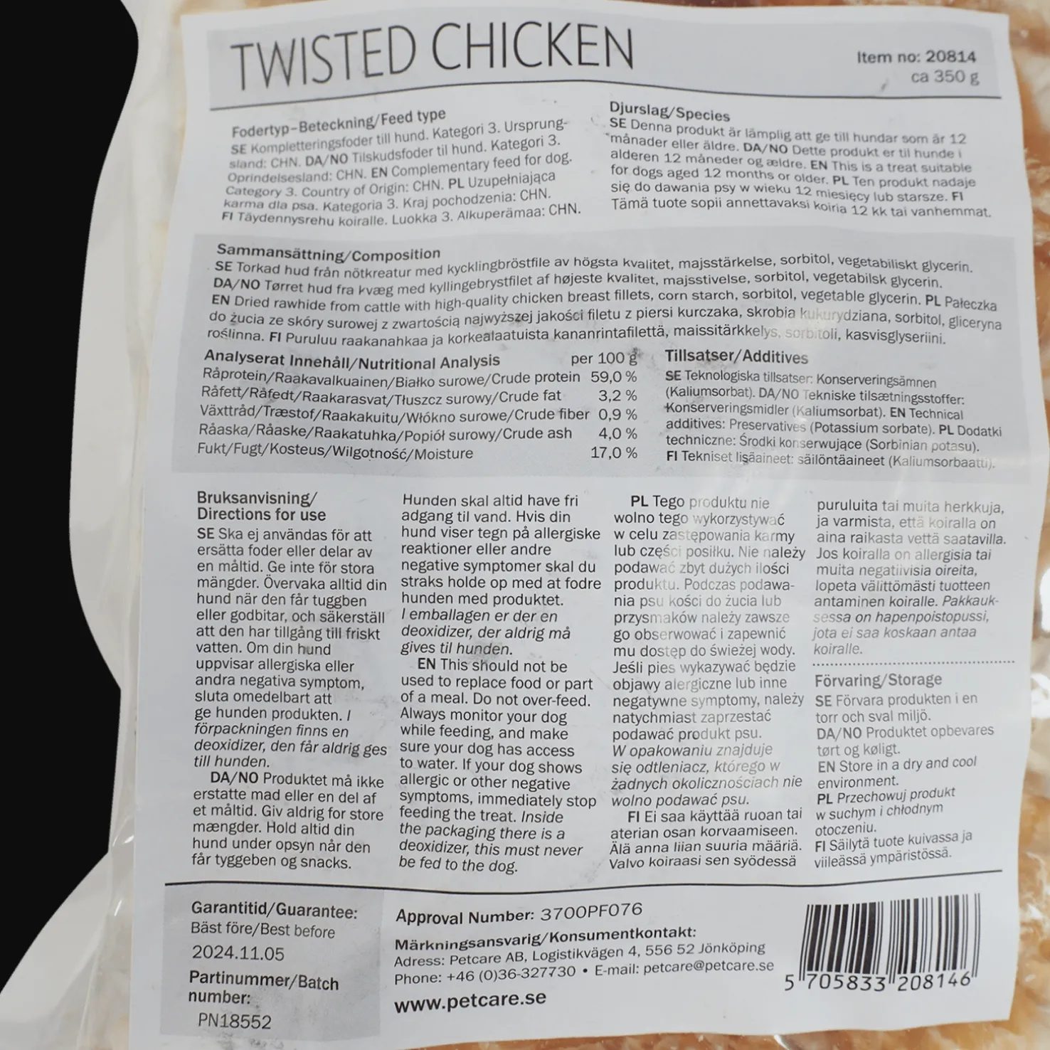 Twisted Chicken 350 g, koiran puruluu - Koirankupit Ja Koiranruoka - Twisted Chicken 350 g, koiran puruluu