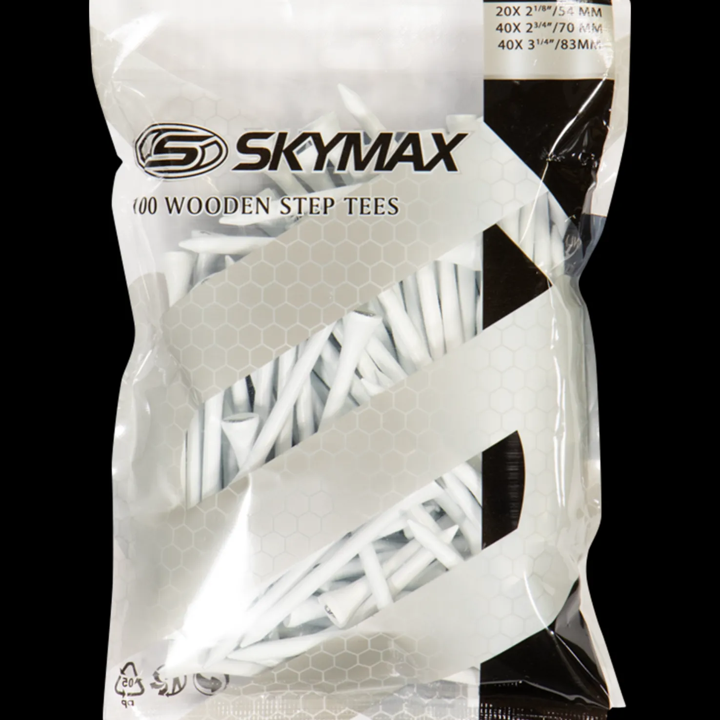 WOODEN TEES 83/69/53 mm (100pcs), golftiit - Golftarvikkeet - WOODEN TEES 83/69/53 mm (100pcs), golftiit