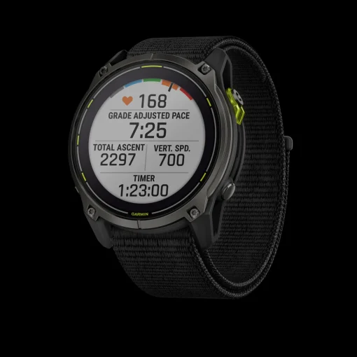 Enduro 3 – 51 mm, Solar, Sapphire, Carbon Gray DLC Ti, ultrafit Nylon Strap, älykello, unisex - Sykemittarit - Enduro 3 – 51 mm, Solar, Sapphire, Carbon Gray DLC Ti, ultrafit Nylon Strap, älykello, unisex