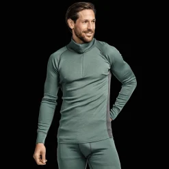 Laajias Merino Wool Polo Zip, miesten villapaita - Villakerrastot yläosat miehet - Laajias Merino Wool Polo Zip, miesten villapaita