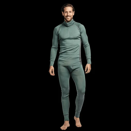 Laajias Merino Wool Polo Zip, miesten villapaita - Villakerrastot yläosat miehet - Laajias Merino Wool Polo Zip, miesten villapaita
