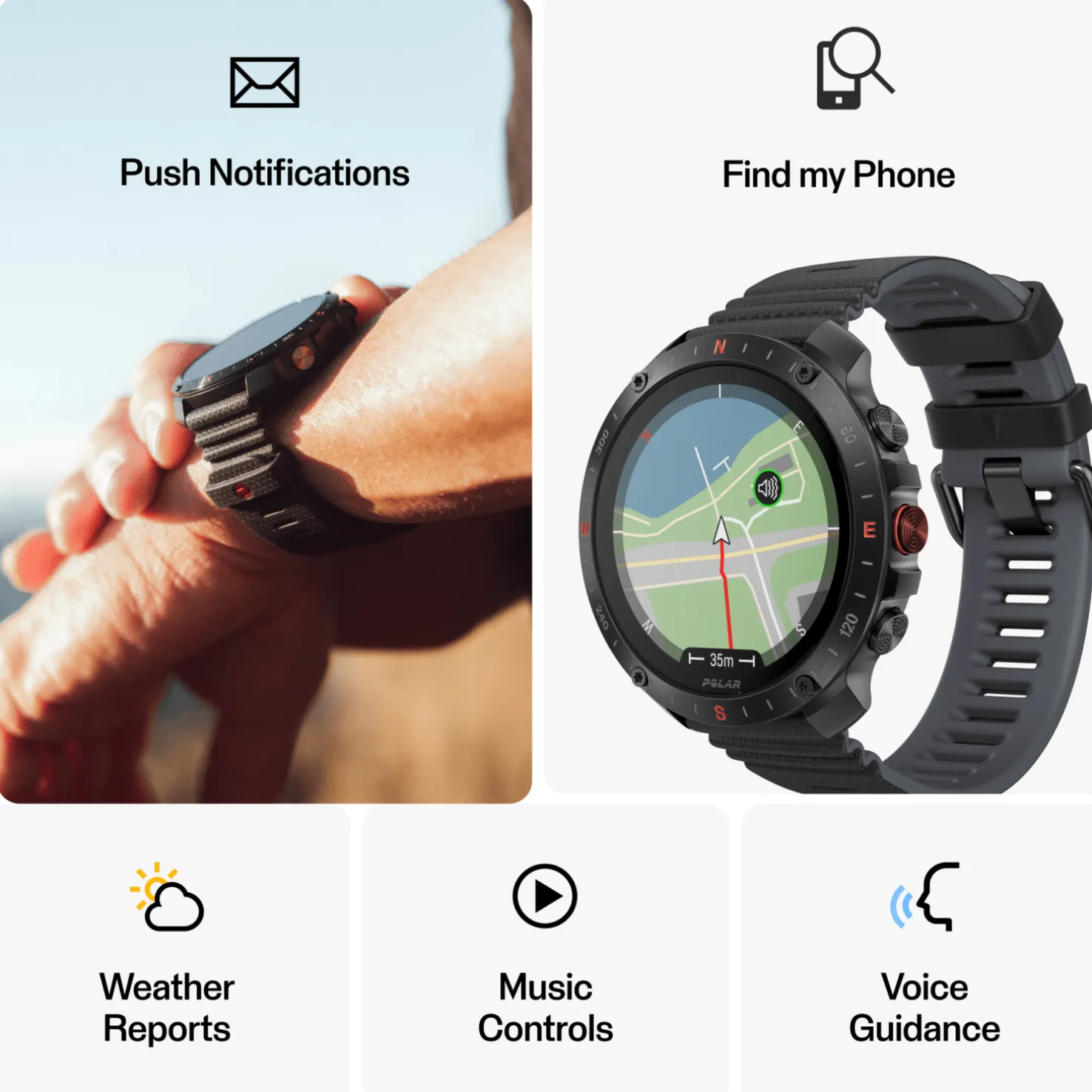 Polar Grit X2 Pro, älykello, multisportkello - Sykemittarit - Polar Grit X2 Pro, älykello, multisportkello