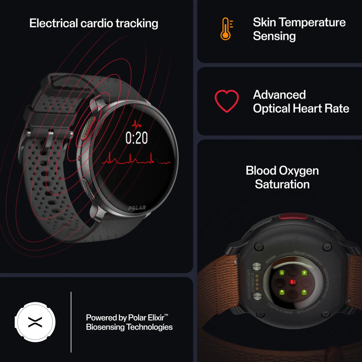 Polar Vantage V3, multisportkello - Sykemittarit - Polar Vantage V3, multisportkello