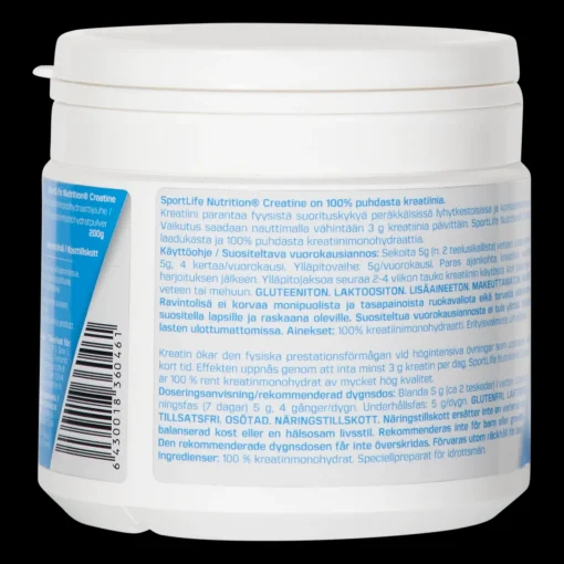 SportLife Creatine 200 g, kreatiinimonohydraattijauhe - Gainerit - SportLife Creatine 200 g, kreatiinimonohydraattijauhe