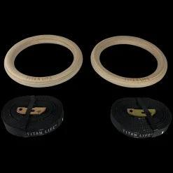 Titan Life - Wooden Gymrings, voimistelurenkaat - Core-Harjoittelu - Titan Life - Wooden Gymrings, voimistelurenkaat